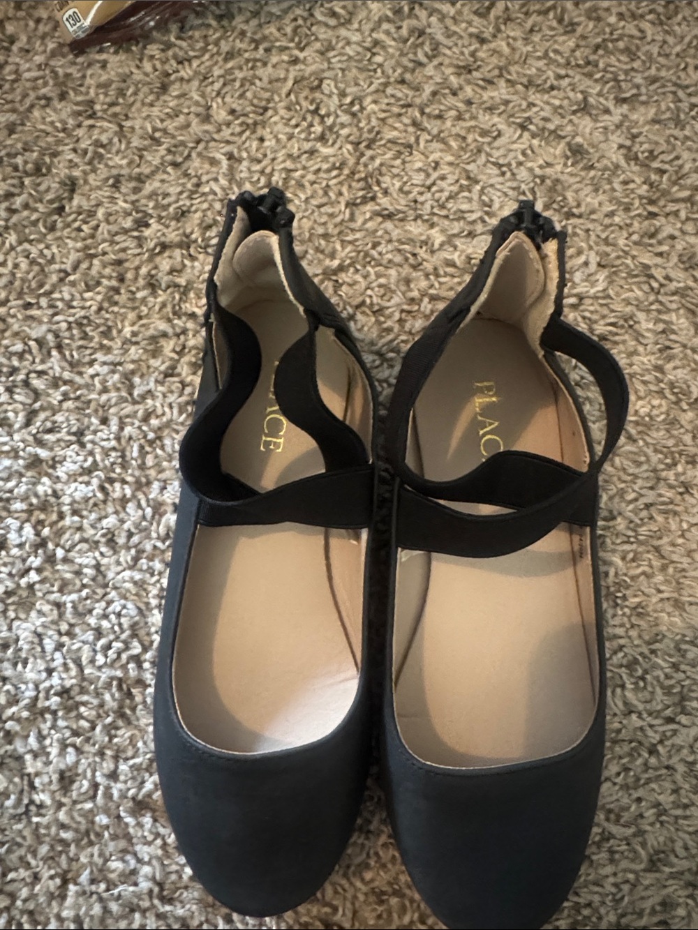 The Children's Place Black Mary Jane Style Flats with Ankle Strap